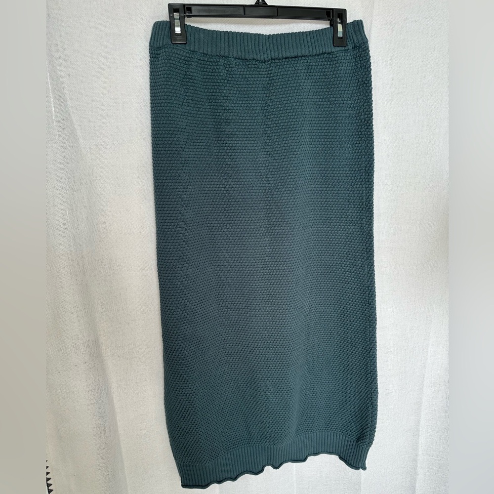 FP Beach Dark Teal Knit Maxi Skirt - Picture 3 of 5